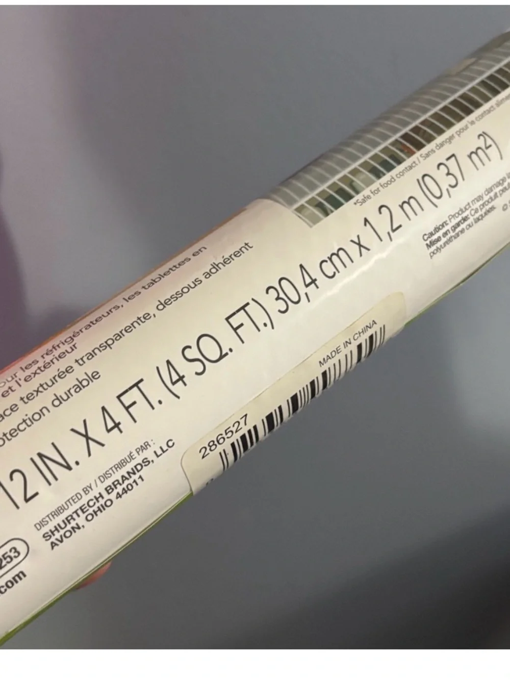 Clear grip shelf liner